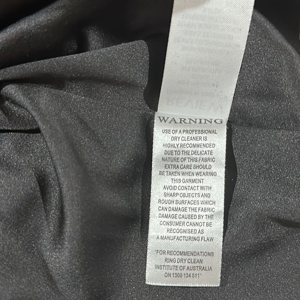 Review size 12 jacquard black, navy and fuchsia evening dress - Picture 10 of 10
